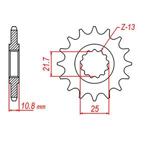 WHITES SPKT FRONT OE STEEL 1586 17T #525