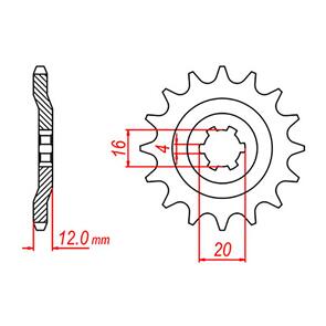 WHITES SPKT FRONT OE STEEL 1606 13T #428