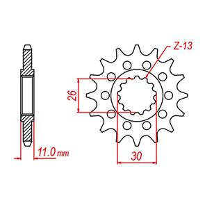 WHITES SPKT FRONT OE STEEL 1591 15T #525