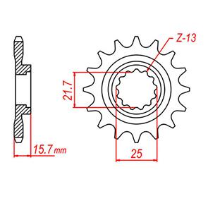 WHITES SPKT FRONT OE STEEL 1535 15T #525