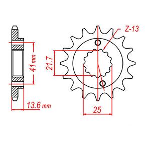 WHITES SPKT FRONT OE STEEL 1307 14T #520