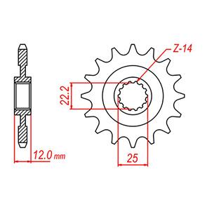 WHITES SPKT FRONT OE STEEL 715 12T #520