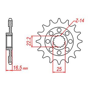 WHITES SPKT FRONT OE STEEL 741 14T #525