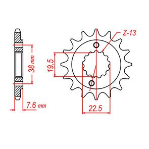 WHITES SPKT FRONT OE STEEL 1401 13T #520