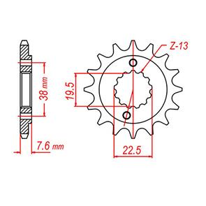 WHITES SPKT FRONT OE STEEL 1401 14T #520