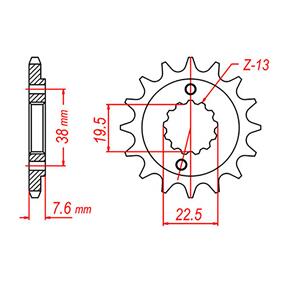 WHITES SPKT FRONT OE STEEL 1401 15T #520