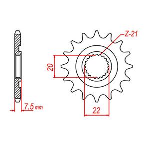 WHITES SPKT FRONT OE STEEL 1323 13T #520