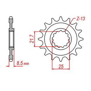 WHITES SPKT FRONT OE STEEL 1537 16T #525