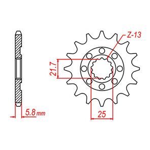 WHITES SPKT FRONT OE STEEL 1565 13T #520