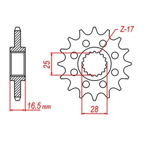 WHITES SPKT FRONT OE STEEL 1904 17T #525