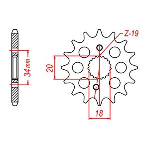 WHITES SPKT FRONT OE STEEL 1310 15T #420