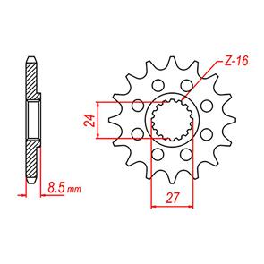 WHITES SPKT FRONT OE STEEL 1423 17T #520