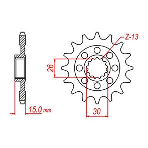 WHITES SPKT FRONT OE STEEL 404 17T #525