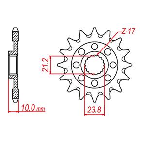 WHITES SPKT FRONT OE STEEL 1443 14T #520