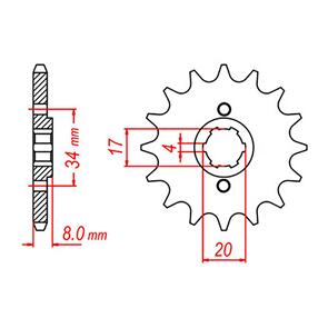 WHITES SPKT FRONT OE STEEL 287 12T #520