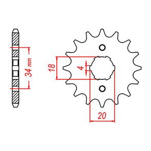 WHITES SPKT FRONT OE STEEL 328 13T #520