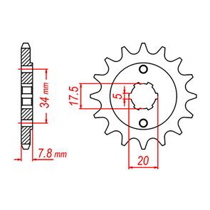 WHITES SPKT FRONT OE STEEL 327 12T #520