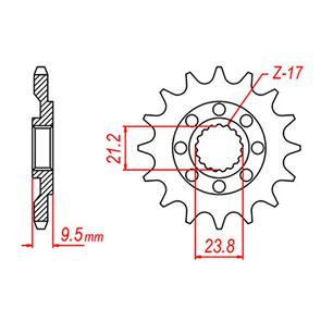 WHITES SPKT FRONT MTX HORNET LIGHTENED MX 284 13T #520