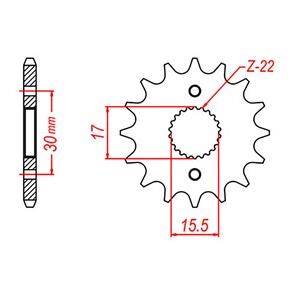 WHITES SPKT FRONT OE STEEL 1256 14T #420