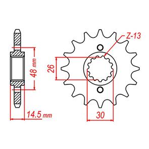 WHITES SPKT FRONT OE STEEL 339 16T #530