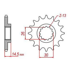 WHITES SPKT FRONT OE STEEL 326 13T #520