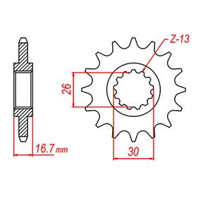 WHITES SPKT FRONT OE STEEL 333 15T #530