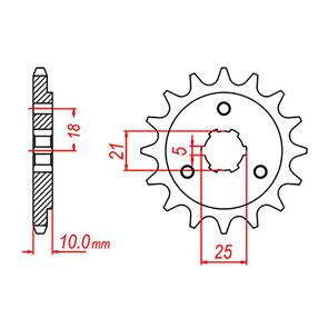 WHITES SPKT FRONT OE STEEL 438 14T #520