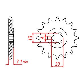 WHITES SPKT FRONT OE STEEL 1407 10T #520