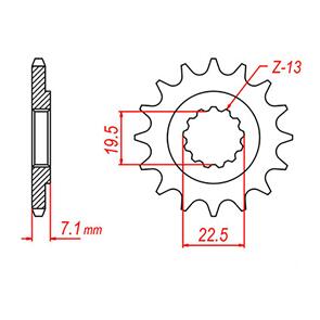 WHITES SPKT FRONT OE STEEL 434 13T #520