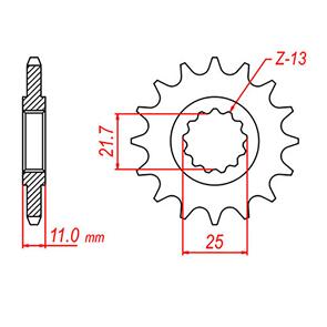 WHITES SPKT FRONT OE STEEL 584 16T #530