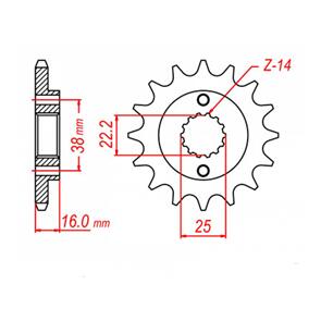 WHITES SPKT FRONT OE STEEL 736 15T #520