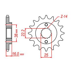 WHITES SPKT FRONT OE STEEL 736 16T #520