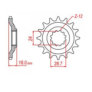 WHITES SPKT FRONT OE STEEL 516 14T #520