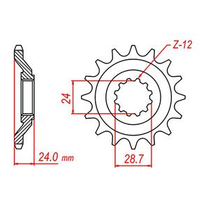 WHITES SPKT FRONT OE STEEL 528 17T #530