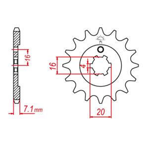 WHITES SPKT FRONT OE STEEL 555 13T #428