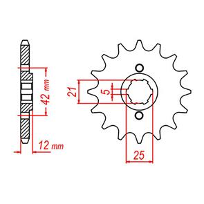 WHITES SPKT FRONT OE STEEL 571 16T #530