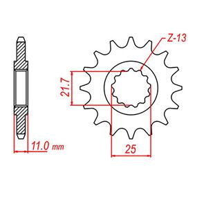 WHITES SPKT FRONT OE STEEL 580 16T #530