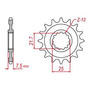 WHITES SPKT FRONT OE STEEL 578 15T #520