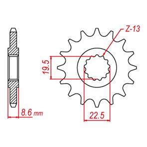 WHITES SPKT FRONT OE STEEL 1447 14T #520