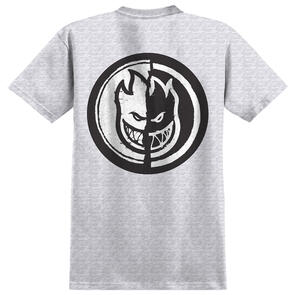 SPITFIRE YIN YANG S/S T-SHIRT ASH W/ BLACK & WHITE PRINTS