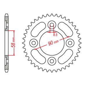 MTX SPROCKET REAR MTX 1212 37T #428