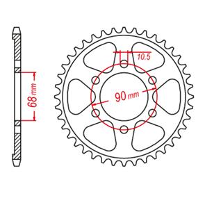 MTX SPROCKET REAR MTX 1224 36T #520