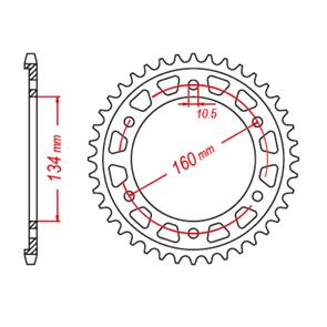 MTX SPKT REAR OE STEEL 1317 40T #525