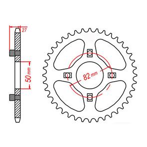 MTX SPKT REAR OE STEEL 256 35T #420