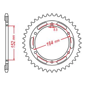 MTX SPKT REAR OE STEEL 1839 56T #428