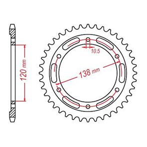 MTX SPKT REAR OE STEEL 1220 36T #520