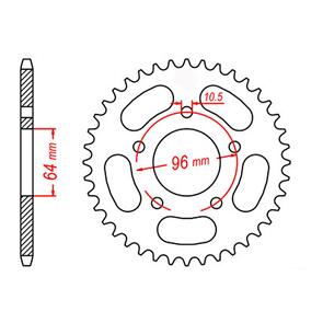 MTX SPKT REAR OE STEEL 254 43T #520