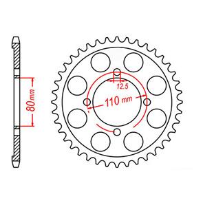 MTX SPKT REAR OE STEEL 284 45T #530