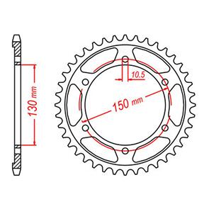 MTX SPKT REAR OE STEEL 300 39T #525