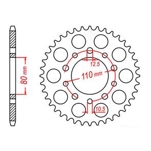 MTX SPKT REAR OE STEEL 1334 40T #530